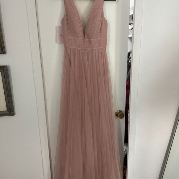 Jenny Yoo Sarita Dress, Whipped Apricot, Size 2 - Picture 7 of 7